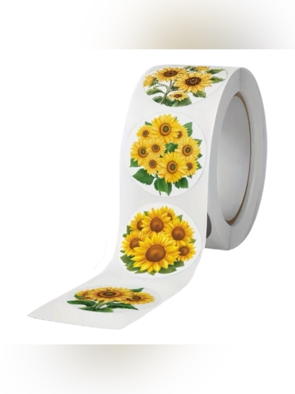 Sunflower Sticker Roll - 500/roll New